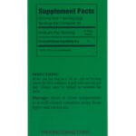 Supplement facts panel for 3 Ballerina herbal tea showing senna leaf ingredients serving size directions and storage information