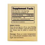 Supplement facts panel for 3 Ballerina herbal tea showing serving size ingredients directions and storage information