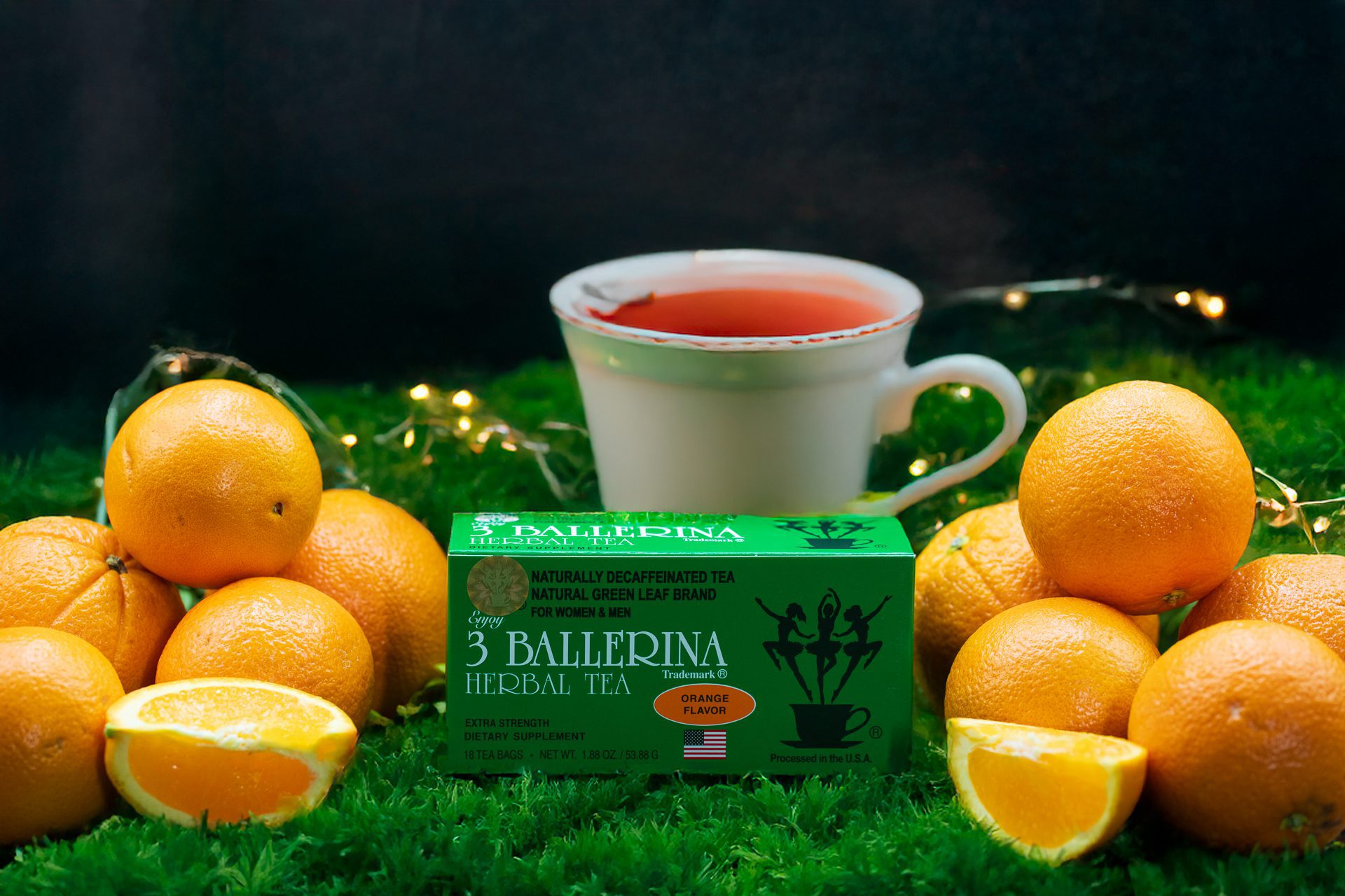 3 Ballerina Tea Orange Flavor (18 Count): Natural Herbal Dieter's Tea