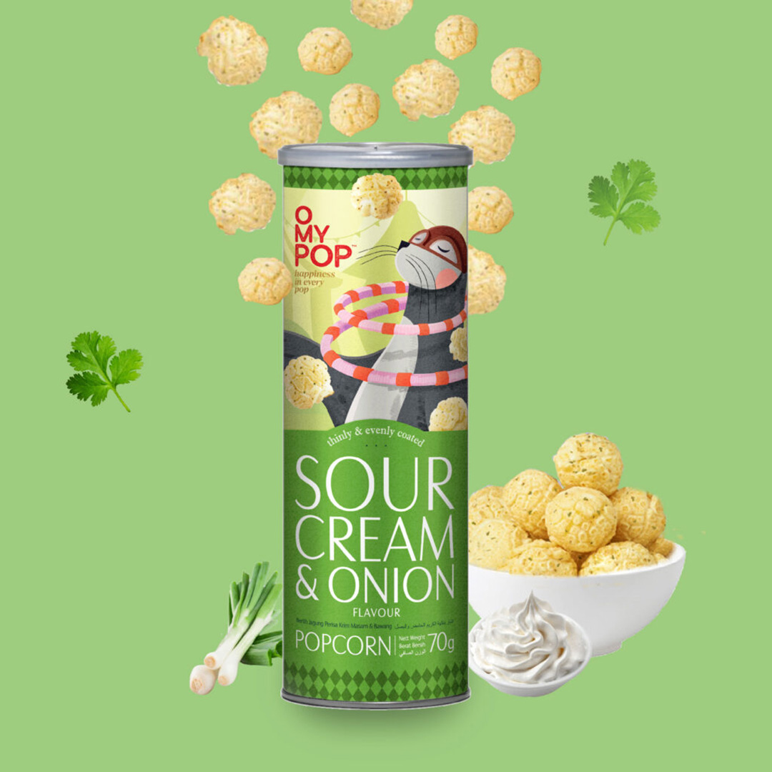 OMYPOP POPCORN - SOUR CREAM & ONION