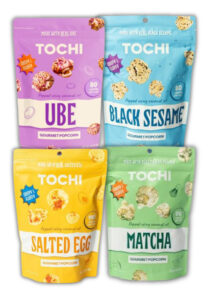 Tochi Popcorn - Variety Pack of 4 (Salted Egg, Matcha, Black Sesame, & Ube)